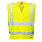 Portwest Hi Vis Anti Static Vest Flame Resistant LXL Yellow (Pack of 10) POW20715