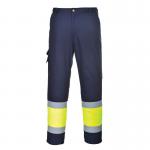 Portwest Hi Vis Contrast Class 1 Service Trousers L YellowNavy POW21883