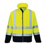 Portwest Hi Vis Contrast Softshell 3L S YellowNavy POW21912