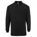 Portwest Flame Resistant Anti-Static Long Sleeve Polo Shirt L Blk POW22422