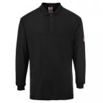 Portwest Flame Resistant Anti-Static Long Sleeve Polo Shirt M Blk POW22423