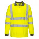 Portwest Hi Vis Polo Shirt LS 4XL Yellow POW22823