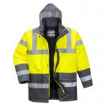 Portwest Hi Vis Contrast Winter Traffic Jacket L YellowGry POW24514