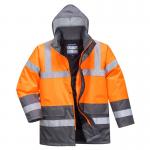 Portwest Hi Vis Contrast Winter Traffic Jacket L OrangeGry POW24520