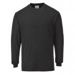 Portwest Flame Resistant Anti-Static Long Sleeve T-Shirt L Blk POW24548