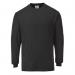 Portwest Flame Resistant Anti-Static Long Sleeve T-Shirt L Blk POW24548