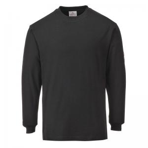 Portwest Flame Resistant Anti-Static Long Sleeve T-Shirt 3XL Blk