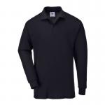 Portwest Genoa Long Sleeved Polo Shirt L Blk POW24649