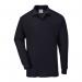 Portwest Genoa Long Sleeved Polo Shirt L Blk POW24649