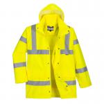 Portwest Hi Vis Breathable Rain Traffic Jacket L Yellow POW24867