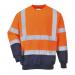 Portwest Hi Vis Contrast Sweatshirt L OrangeNavy POW25020