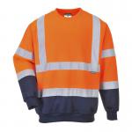 Portwest Hi Vis Contrast Sweatshirt M OrangeNavy POW25021