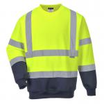 Portwest Hi Vis Contrast Sweatshirt L YellowNavy POW25026