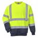 Portwest Hi Vis Contrast Sweatshirt M YellowNavy POW25027