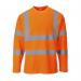 Portwest Hi Vis Cotton Comfort T-Shirt LS L Orange POW25046