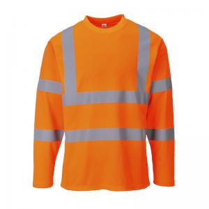 Portwest Hi Vis Cotton Comfort T-Shirt LS M Orange POW25047