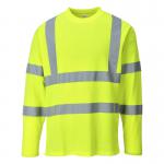 Portwest Hi Vis Cotton Comfort T-Shirt LS L Yellow POW25052