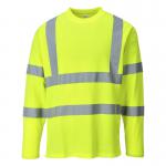Portwest Hi Vis Cotton Comfort T-Shirt LS M Yellow POW25053
