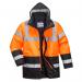 Portwest Hi Vis Contrast Winter Traffic Jacket L OrangeBlk POW25327