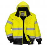 Portwest Hi Vis 3-in-1 Contrast Bomber Jacket L YellowBlk POW25577