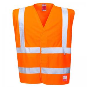 Portwest Hi Vis Anti Static Vest Flame Resistant XX3X Orange Pack of