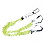 Portwest Double Elasticated 1.8m Lanyard with Shock Absorber Yellow FP52YER POW25741