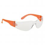 Portwest Wrap Around Spectacles ClearOrange Hi Vis (Pack of 12) POW25929