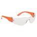 Portwest Wrap Around Spectacles ClearOrange Hi Vis (Pack of 12) POW25929