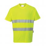 Portwest Hi Vis Cotton Comfort T-Shirt SS XS Yellow POW26291