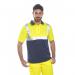 Portwest Hi Vis Contrast Polo Shirt SS XS YellowNavy POW26293