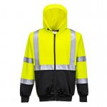 Portwest Hi Vis Contrast Zipped Hoodie 4XL YellowBlk POW26802