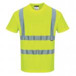 Portwest High Visibility Cotton Comfort T-Shirt Short Sleeve Yellow Medium S170YERM POW26821