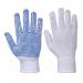 Portwest Classic Polka Dot Glove XS WhiteBl (Pack of 12) POW27084