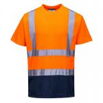 Portwest Hi Vis Contrast T-Shirt SS L OrangeNavy POW27721