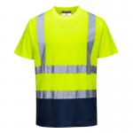 Portwest Hi Vis Contrast T-Shirt SS L YellowNavy POW27727