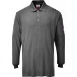 Portwest Flame Resistant Anti-Static Long Sleeve Polo Shirt L Gry POW27867