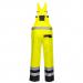 Portwest Hi Vis Breathable Contrast Rain Bib and Brace L YellowBlk POW28061