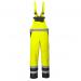 Portwest Hi Vis Breathable Contrast Rain Bib and Brace L YellowBlk POW28061