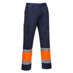 Portwest Hi Vis Contrast Class 1 Service Trousers L OrangeNavy POW28073