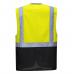 Portwest Warsaw Hi Vis Contrast Executive Vest L YellowBlk (Pack of 10) POW28345