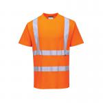 Portwest High Visibility Cotton Comfort T-Shirt Short Sleeve Orange Large S170ORRL POW28359