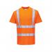 Portwest High Visibility Cotton Comfort T-Shirt Short Sleeve Orange Large S170ORRL POW28359