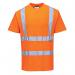 Portwest High Visibility Cotton Comfort T-Shirt Short Sleeve Orange Medium S170ORRM POW28360