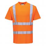 Portwest High Visibility Cotton Comfort T-Shirt Short Sleeve Orange Small S170ORRS POW28361