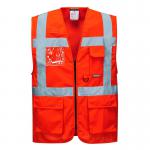 Portwest Berlin Hi Vis Executive Vest M Red (Pack of 10) POW28366