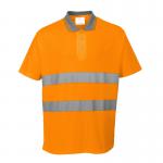 Portwest Hi Vis Cotton Comfort Polo Shirt SS XS Orange POW28506