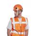 Portwest Madrid Hi Vis Half Mesh Executive Vest L Orange (Pack of 10) POW28573