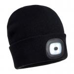 Portwest Beanie USB Rechargeable LED Head Light Blk (Pack of 12) POW28708