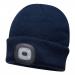 Portwest Beanie USB Rechargeable LED Head Light Navy (Pack of 12) POW28709
