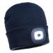 Portwest Beanie USB Rechargeable LED Head Light Navy (Pack of 12) POW28709